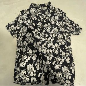 ZARA MENS slim fit floral shirt.